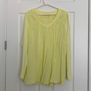 Soft Surroundings Yellow Blouse